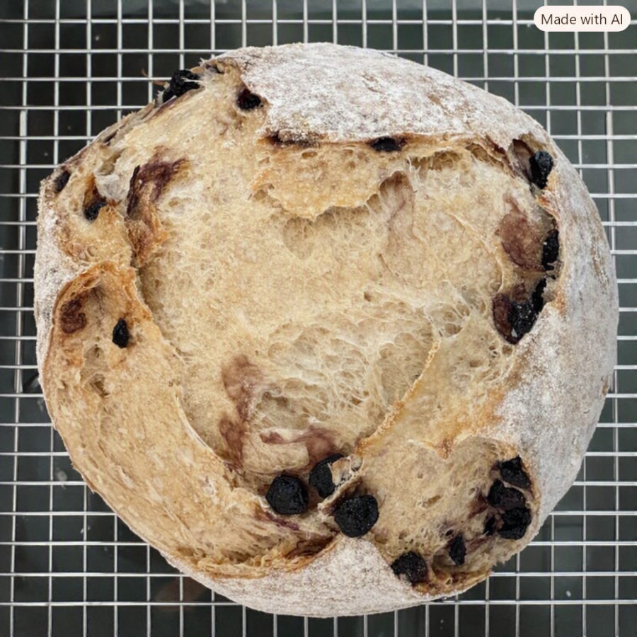 Dried Blueberry Sourdough Boule